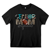 Black senior mom squad football design Heavy Core Tee - CowhideDigitalArt