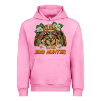 Fuchsia Pink easter egg hunter  rabbit rainbow Urban Hoodie - BarkalooDesign