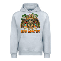 Heather Grey easter egg hunter  rabbit rainbow Urban Hoodie - BarkalooDesign