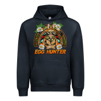 Navy easter egg hunter  rabbit rainbow Urban Hoodie - BarkalooDesign