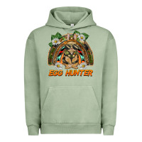 Pigment Oil Green easter egg hunter  rabbit rainbow Urban Hoodie - BarkalooDesign