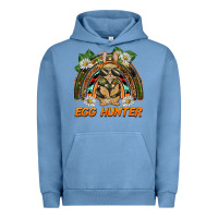 Pigment Pebble Blue easter egg hunter  rabbit rainbow Urban Hoodie - BarkalooDesign