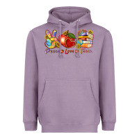 Lavender peace love teach Heavyweight Hoodie - texasbilliewilder