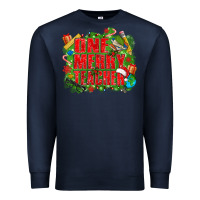 Navy one merry teacher Premium Sweatshirt - texasbilliewilder
