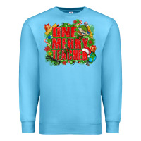 Ocean Blue one merry teacher Premium Sweatshirt - texasbilliewilder