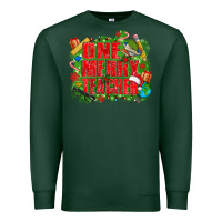Sports Green one merry teacher Premium Sweatshirt - texasbilliewilder