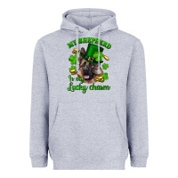 Heather Grey st.patrick's day my shepherd is my lucky charm Heavyweight Hoodie - RanaPortraitStore