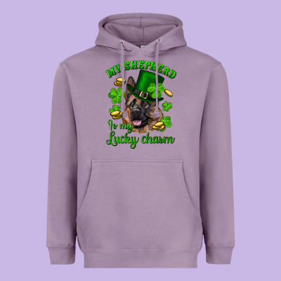 St.patrick's Day My Shepherd Is My Lucky Charm Heavyweight Hoodie Designed By Ranaportraitstore