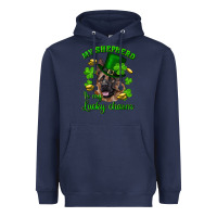 Navy st.patrick's day my shepherd is my lucky charm Heavyweight Hoodie - RanaPortraitStore