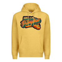 Antique Gold hello pumpkin black Premium Hoodie - JahusDesignShop