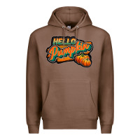 Chestnut hello pumpkin black Premium Hoodie - JahusDesignShop