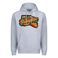 Heather Grey hello pumpkin black Premium Hoodie - JahusDesignShop