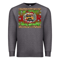 Charcoal Heather Christmas school bus Premium Sweatshirt - texasbilliewilder