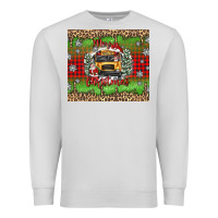 Dove Grey Christmas school bus Premium Sweatshirt - texasbilliewilder