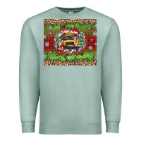 Seafoam Christmas school bus Premium Sweatshirt - texasbilliewilder