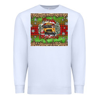 White Christmas school bus Premium Sweatshirt - texasbilliewilder