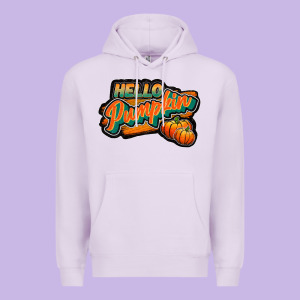 Hello Pumpkin Black Premium Hoodie Designed By Jahusdesignshop