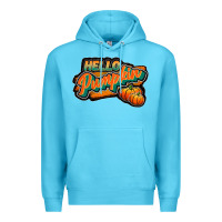 Ocean Blue hello pumpkin black Premium Hoodie - JahusDesignShop