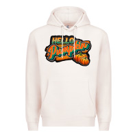 Pale Pink hello pumpkin black Premium Hoodie - JahusDesignShop