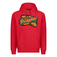 Red hello pumpkin black Premium Hoodie - JahusDesignShop