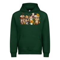 Forest Green cows coffee cups Urban Hoodie - Jasminsmagicworld