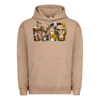 Pigment Burro cows coffee cups Urban Hoodie - Jasminsmagicworld