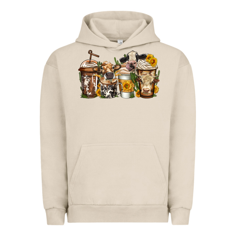 Cows Coffee Cups Urban Hoodie by Jasminsmagicworld | Teevron