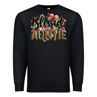 Black flowers blessed auntie Premium Sweatshirt - Zillion Design Studio