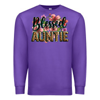 Purple flowers blessed auntie Premium Sweatshirt - Zillion Design Studio