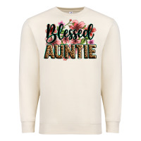 Sandshell flowers blessed auntie Premium Sweatshirt - Zillion Design Studio