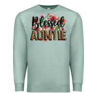 Seafoam flowers blessed auntie Premium Sweatshirt - Zillion Design Studio