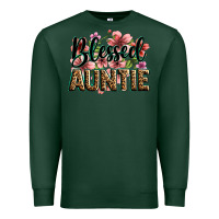 Sports Green flowers blessed auntie Premium Sweatshirt - Zillion Design Studio