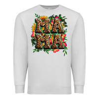 Dove Grey floral leopard mama Premium Sweatshirt - Zillion Design Studio