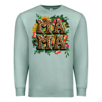 Seafoam floral leopard mama Premium Sweatshirt - Zillion Design Studio