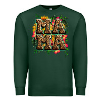 Sports Green floral leopard mama Premium Sweatshirt - Zillion Design Studio