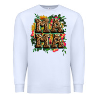 White floral leopard mama Premium Sweatshirt - Zillion Design Studio