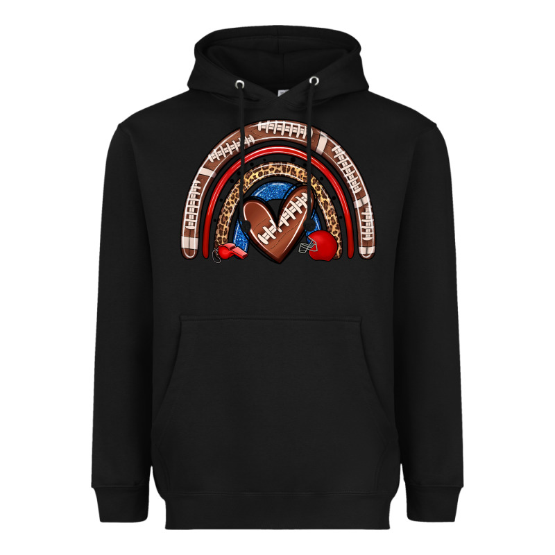 Football Rainbow Heavyweight Hoodie by Zillion Design Studio | Teevron