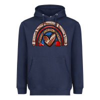 Navy football rainbow Heavyweight Hoodie - Zillion Design Studio