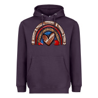 Plum football rainbow Heavyweight Hoodie - Zillion Design Studio