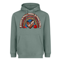Sage football rainbow Heavyweight Hoodie - Zillion Design Studio
