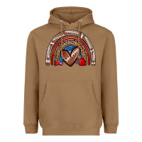 Toasted Coconut football rainbow Heavyweight Hoodie - Zillion Design Studio