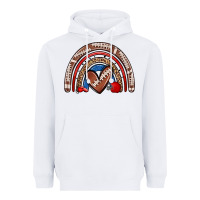 White football rainbow Heavyweight Hoodie - Zillion Design Studio