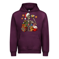 Mauve Wine christmas skeleton coffee Urban Hoodie - Jasminsmagicworld