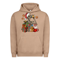 Pigment Burro christmas skeleton coffee Urban Hoodie - Jasminsmagicworld