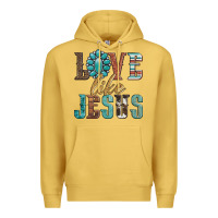 Antique Gold love like jesus Premium Hoodie - Artiststas