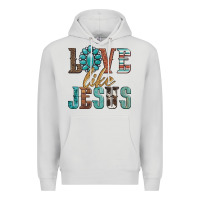 Dove Grey love like jesus Premium Hoodie - Artiststas