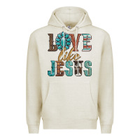 Oatmeal Heather love like jesus Premium Hoodie - Artiststas