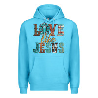 Ocean Blue love like jesus Premium Hoodie - Artiststas