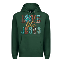 Sports Green love like jesus Premium Hoodie - Artiststas