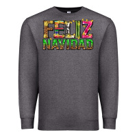 Charcoal Heather feliz navidad with pattern Premium Sweatshirt - texasbilliewilder